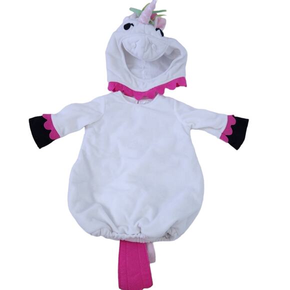 Pottery Barn Kids Unicorn Halloween Costume  6-12 Months White Pink Two Piece - Picture 2 of 3